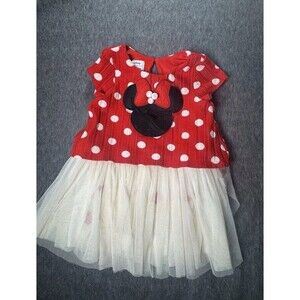 Disney X Pippa & Julie Minnie Mouse tutu dress -a red polka dots SIZE 4